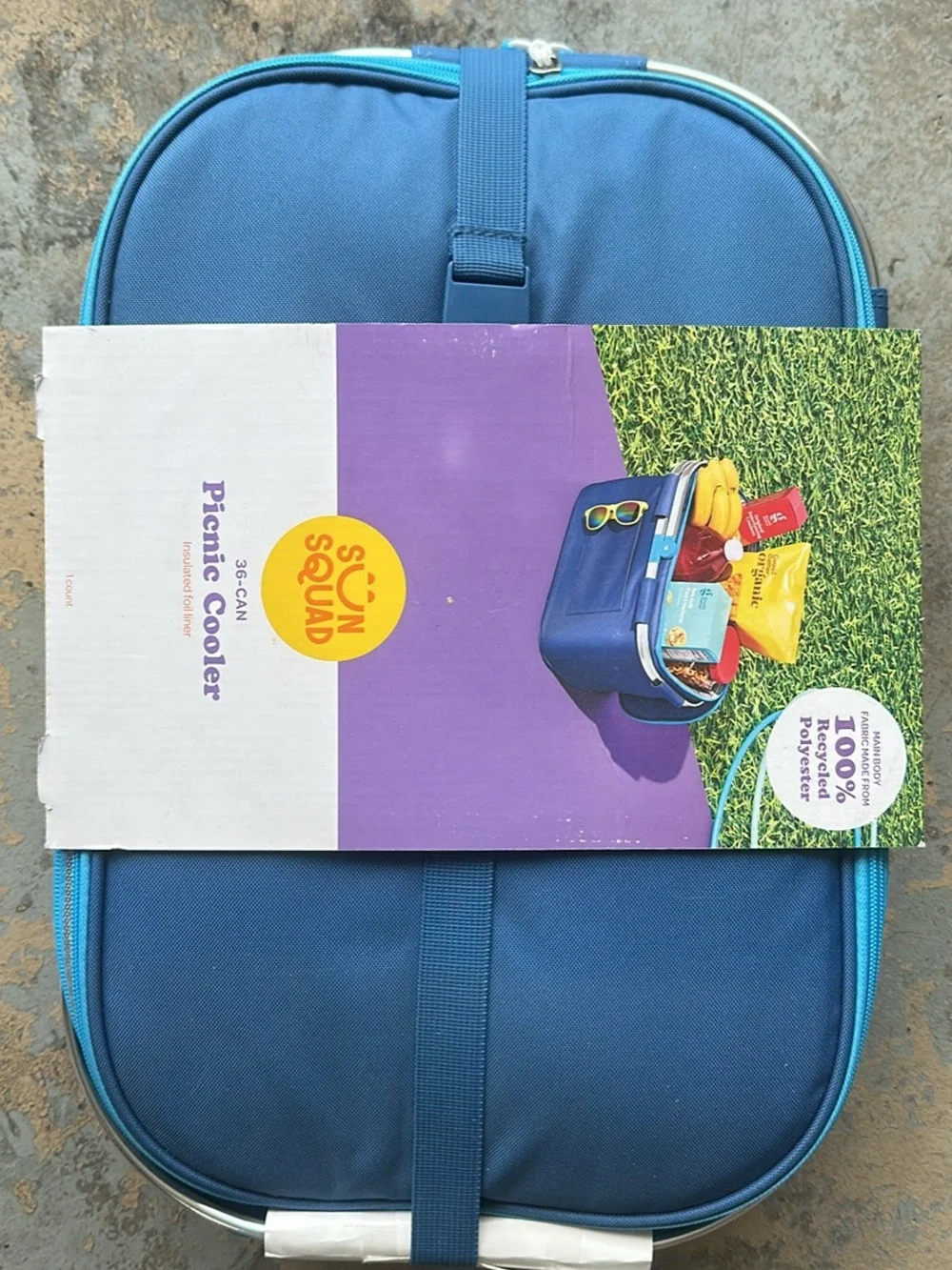 Blue 36 can Picnic Cooler